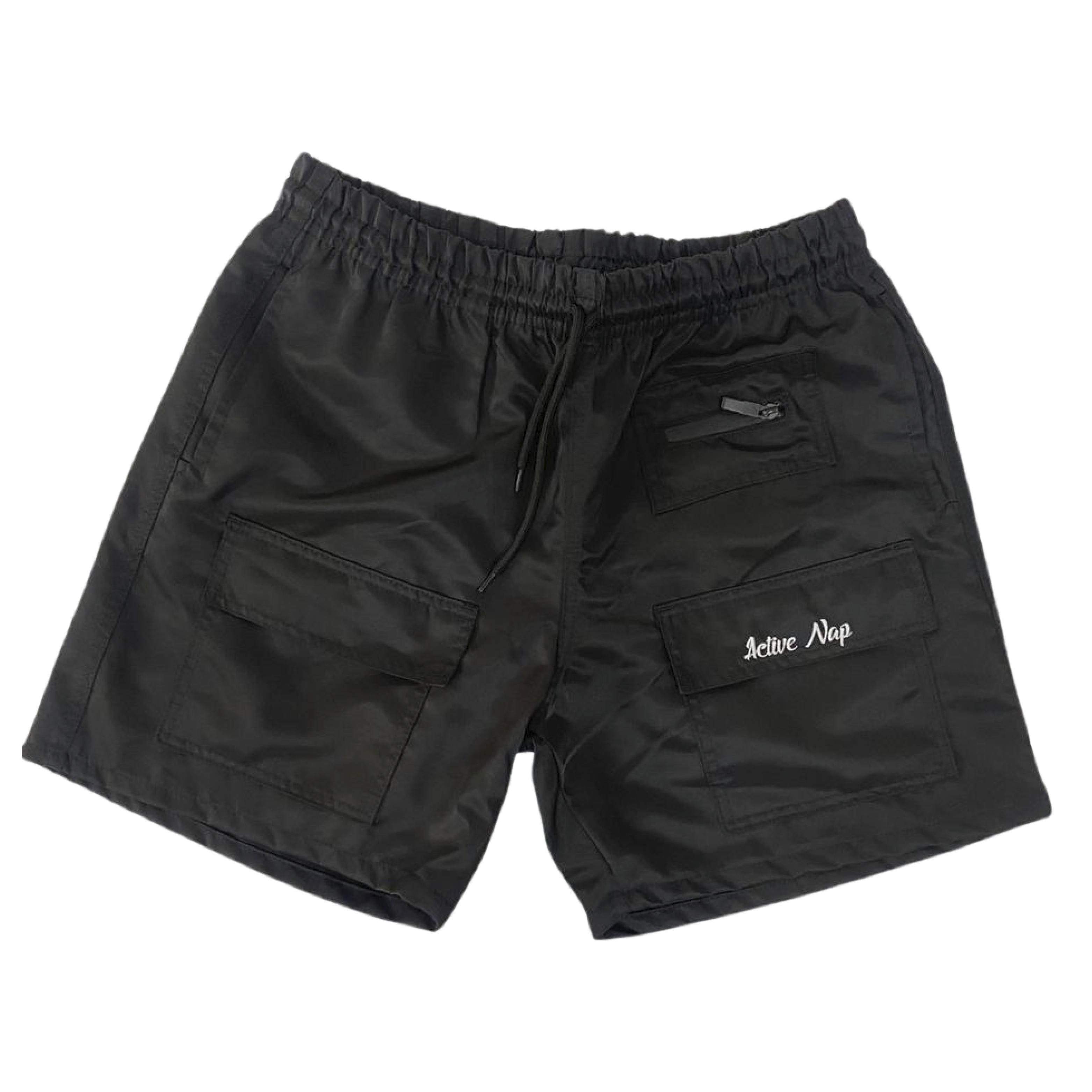 Shorts Active Nap preto brilhante