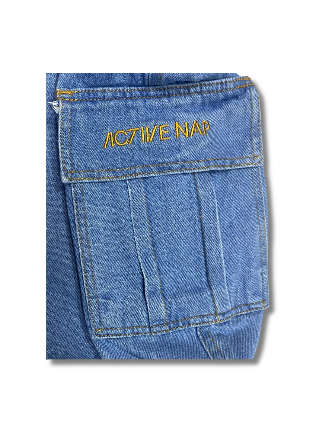 Calça jeans cargo azul clara Active Nap