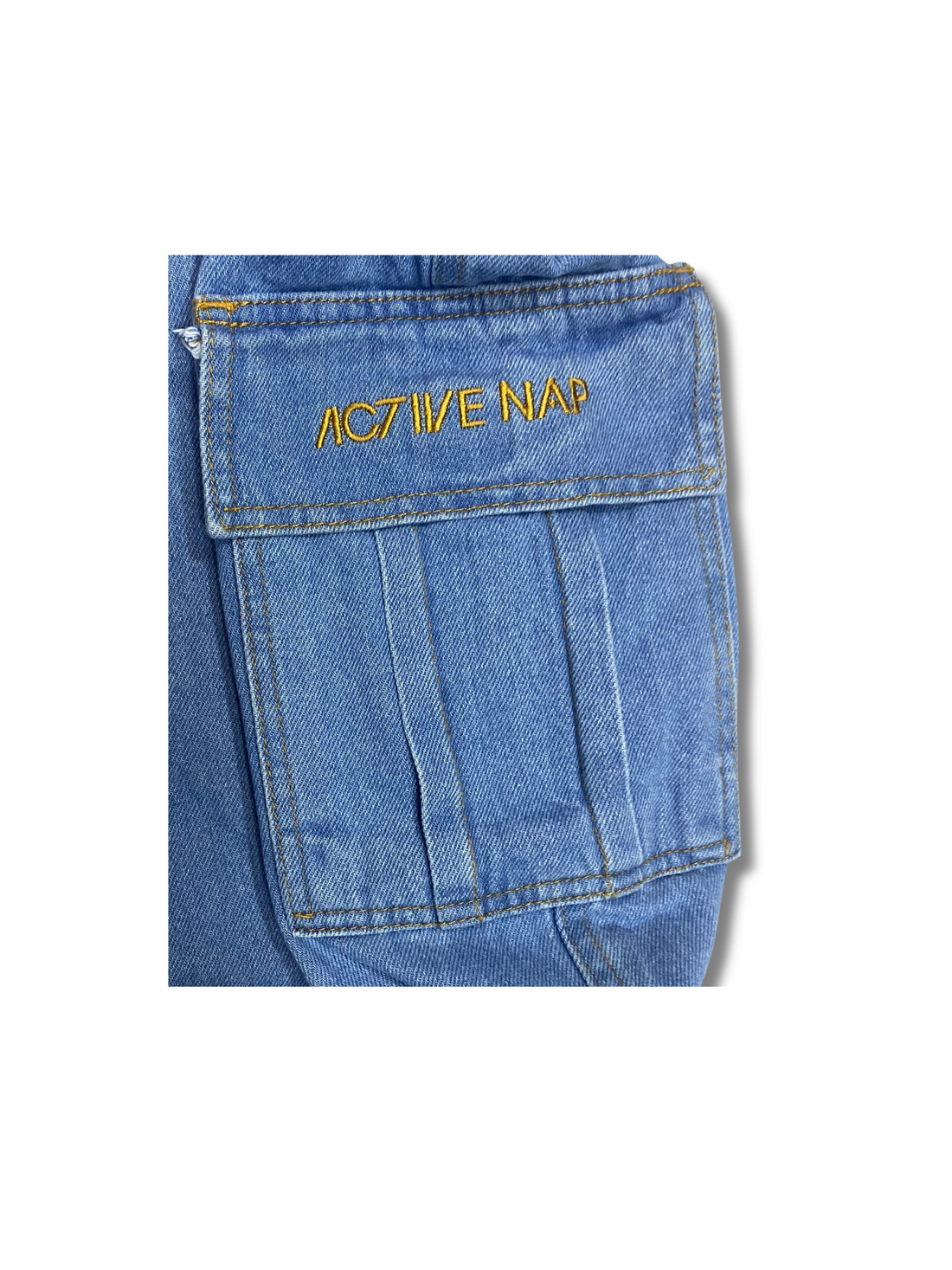 Calça jeans cargo azul escura Active Nap